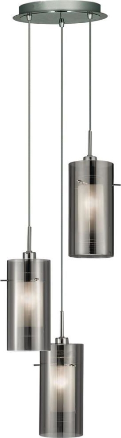 Searchlight - Κρεμαστό φωτιστικό οροφής DUO 3xE14/60W/230V ανθρακί