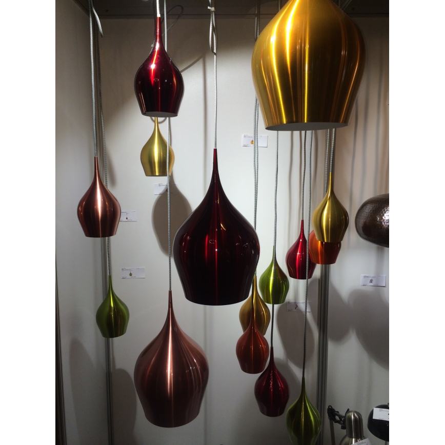 Searchlight - Κρεμαστό φωτιστικό οροφής VIBRANT 1xE14/40W/230V κόκκινο