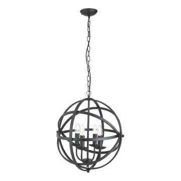 Searchlight - Κρεμαστό φωτιστικό με αλυσίδα ORBIT 4xE14/60W/230V μαύρο
