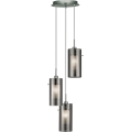 Searchlight - Κρεμαστό φωτιστικό οροφής DUO 3xE14/60W/230V ανθρακί