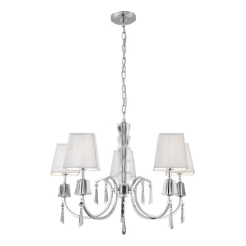 Searchlight - Κρεμαστό φωτιστικό οροφής PORTICO 5xG9/33W/230V γυαλιστερό χρώμιο