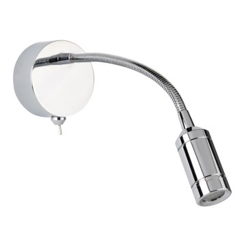 Searchlight - LED Εύκαμπτο μικρό φωτιστικό ADJU LED/1W/230V γυαλιστερό χρώμιο