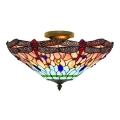 Searchlight - Tiffany φωτιστικό οροφής DRAGONFLY 3xE14/40W/230V