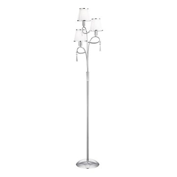 Searchlight - Επιδαπέδιο φωτιστικό SIMPLICITY 3xE14/60W/230V γυαλιστερό χρώμιο