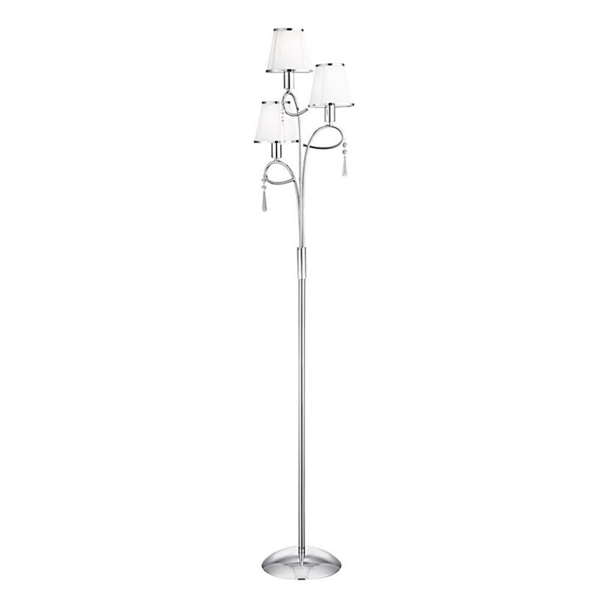 Searchlight - Επιδαπέδιο φωτιστικό SIMPLICITY 3xE14/60W/230V γυαλιστερό χρώμιο
