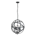 Searchlight - Κρεμαστό φωτιστικό με αλυσίδα ORBIT 4xE14/60W/230V μαύρο