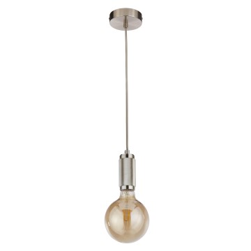 Searchlight - Κρεμαστό φωτιστικό με καλώδιο SUSPENSION 1xE27/60W/230V ασημί