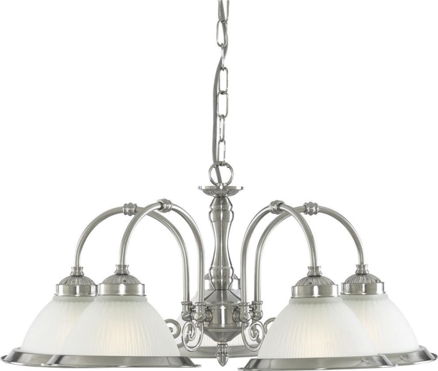 Searchlight - Κρεμαστό φωτιστικό οροφής AMERICAN DINER 5xE14/60W/230V γυαλιστερό χρώμιο