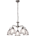 Searchlight - Κρεμαστό φωτιστικό οροφής BISTRO 5xE27/60W/230V γυαλιστερό χρώμιο