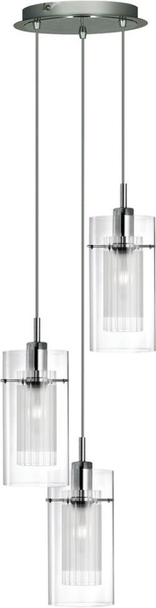 Searchlight - Κρεμαστό φωτιστικό οροφής DUO 3xE14/60W/230V ματ χρώμιο