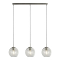 Searchlight - Κρεμαστό φωτιστικό οροφής PENDANT 3xE27/40W/230V ματ χρώμιο