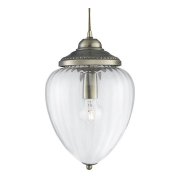 Searchlight - Κρεμαστό φωτιστικό οροφής PINEAPPLE 1xE27/60W/230V ορείχαλκος