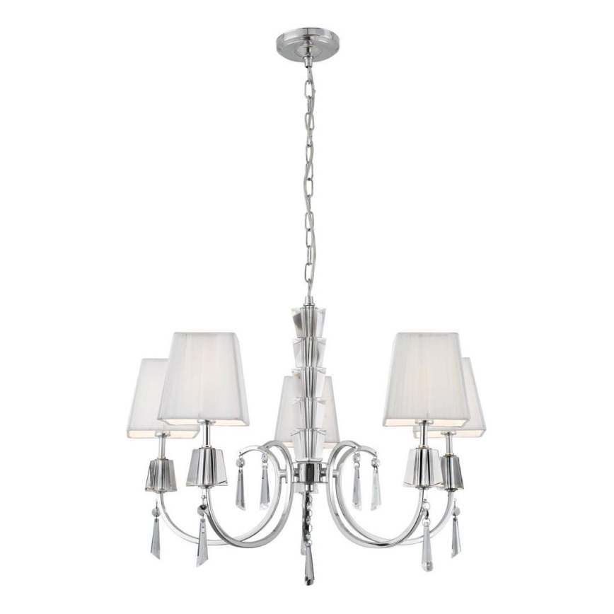 Searchlight - Κρεμαστό φωτιστικό οροφής PORTICO 5xG9/33W/230V γυαλιστερό χρώμιο
