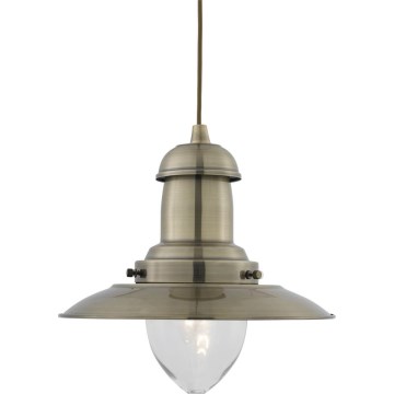 Searchlight - Κρεμαστό φωτιστικό σε καλώδιο FISHERMAN 1xE27/60W/230V μπρούτζινο