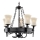 Searchlight - Πολυέλαιος με αλυσίδα CARTWHEEL 5xE27/60W/230V μαύρο