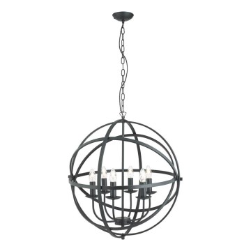 Searchlight - Πολυέλαιος με αλυσίδα ORBIT 6xE14/60W/230V μαύρος