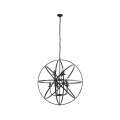 Searchlight - Πολυέλαιος με αλυσίδα ORBIT 8xE14/60W/230V μαύρος