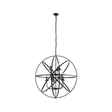 Searchlight - Πολυέλαιος με αλυσίδα ORBIT 8xE14/60W/230V μαύρος