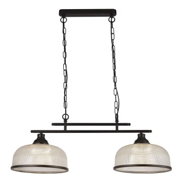 Searchlight - Πολύφωτο με αλυσίδα BISTRO 2xE27/60W/230V μαύρο