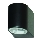 Searchlight - Φως τοίχου εξωτερικού χώρου LED LEDO 1xGU10/3W/230V IP44 μαύρο
