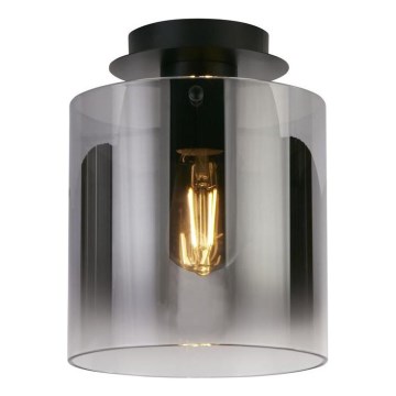 Searchlight - Φωτιστικό οροφής SWEDEN, 1xE27/60W/230V, διάμ. 22 cm, μαύρο/καπνιστό