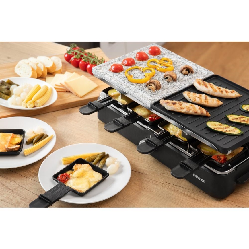 Sencor - Ηλεκτρική ψηστιέρα raclette με αξεσουάρ 1400W/230V