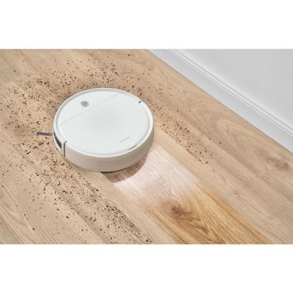 Sencor - Ρομποτική σκούπα με σφουγγαρίστρα 2 σε 1 18W/1500 mAh λευκή + τηλεχειριστήριο