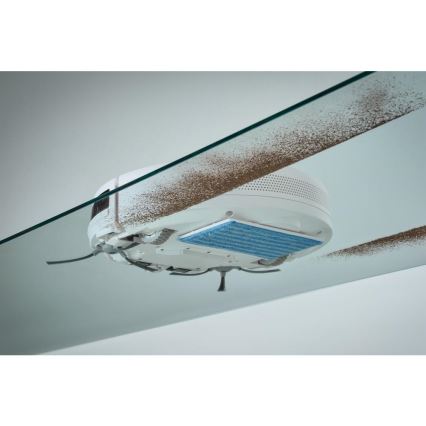 Sencor - Ρομποτική σκούπα με σφουγγαρίστρα 2 σε 1 18W/1500 mAh λευκή + τηλεχειριστήριο