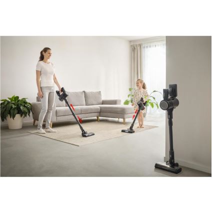 Sencor - Ασύρματη κάθετη ηλεκτρική σκούπα 2-σε-1 200W/2600 mAh μαύρη