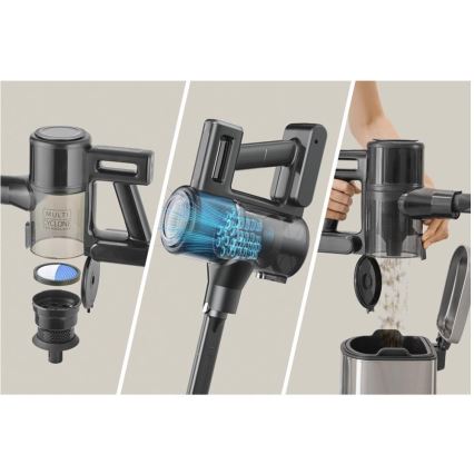 Sencor - Ασύρματη κάθετη ηλεκτρική σκούπα 2-σε-1 200W/2600 mAh μαύρη