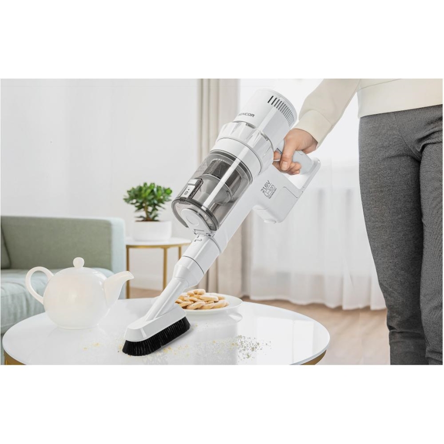 Sencor - Ασύρματη ράβδος ηλεκτρικής σκούπας 2 σε 1 250W/2200 mAh λευκό