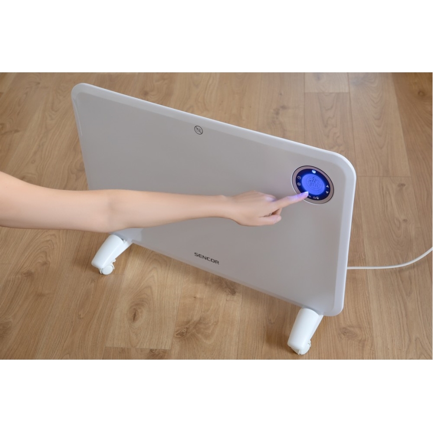 Sencor - Αερόθερμο με οθόνη LCD και θερμοστάτη 750W/1500W/230V IP24