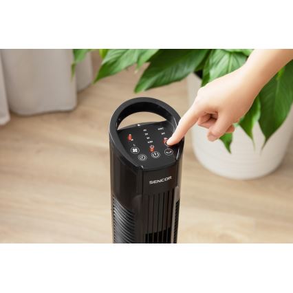 Sencor - Ανεμιστήρας δαπέδου 50W/230V μαύρο + τηλεχειριστήριο