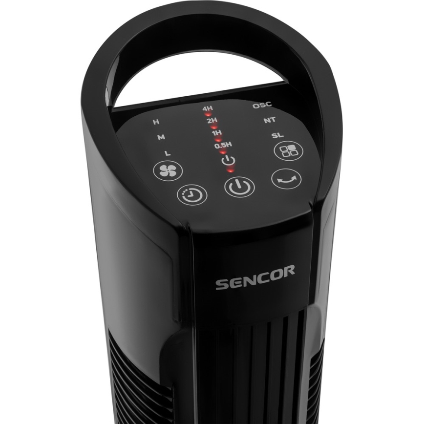 Sencor - Ανεμιστήρας δαπέδου 50W/230V μαύρο + τηλεχειριστήριο