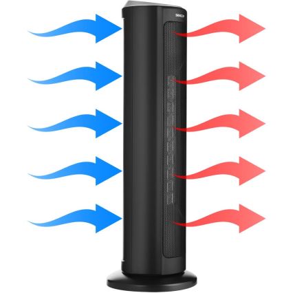 Sencor - Αερόθερμο με κεραμικό στοιχείο θέρμανσης 1300/2200W/230V μαύρο + τηλεχειριστήριο