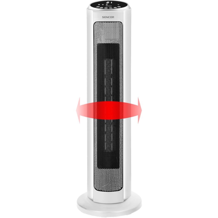 Sencor - Ανεμιστήρας με κεραμικό θερμαντικό στοιχείο 2200W/230V Wi-Fi λευκός + τηλεχειριστήριο