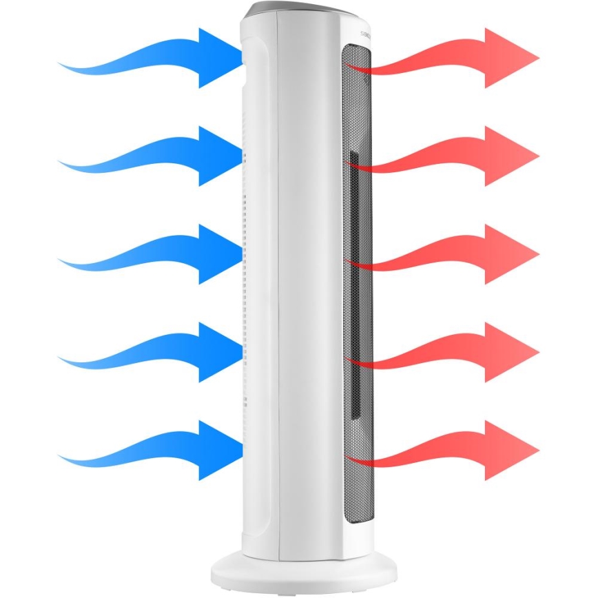 Sencor - Ανεμιστήρας με κεραμικό θερμαντικό στοιχείο 2200W/230V Wi-Fi λευκός + τηλεχειριστήριο