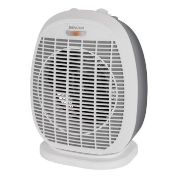 Sencor - Ανεμιστήρας με θερμαντικό στοιχείο 1200/2000W/230V λευκό/γκρι