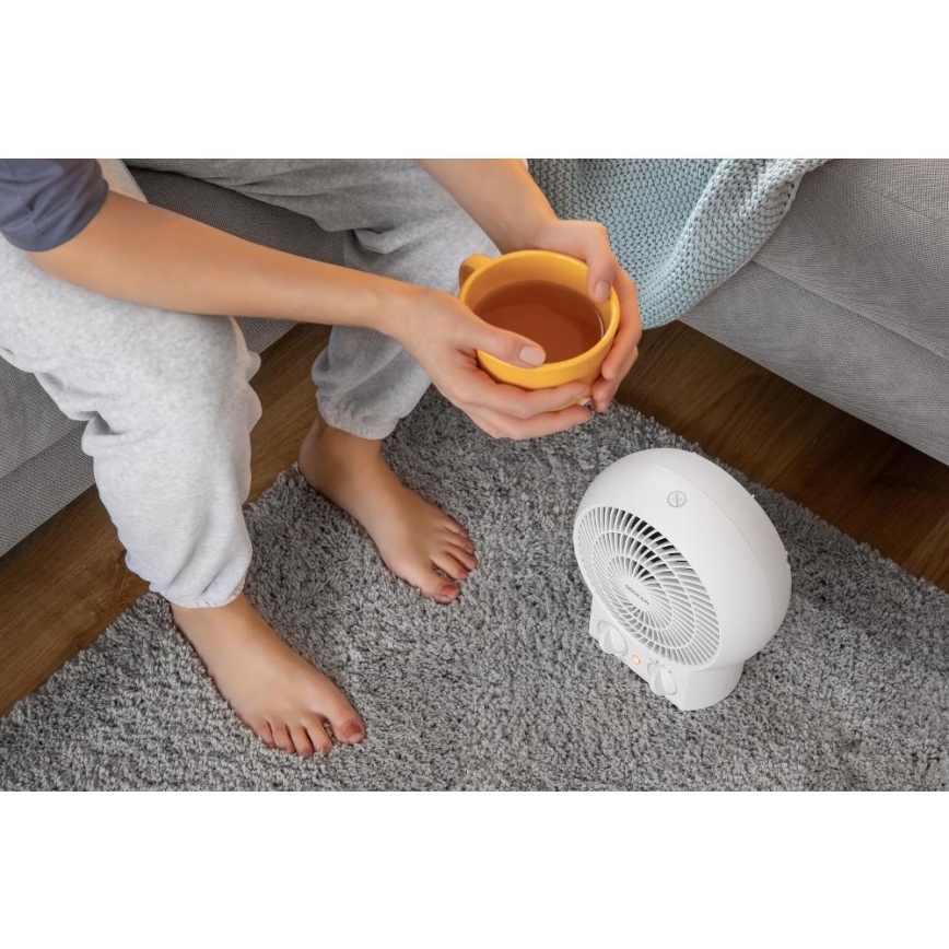 Sencor - Ανεμιστήρας με θερμαντικό στοιχείο 1200/2000W/230V λευκός