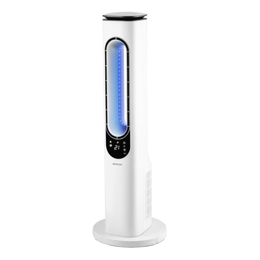 Sencor - Bladeless tower ανεμιστήρας 50W/230V λευκό + τηλεχειριστήριο