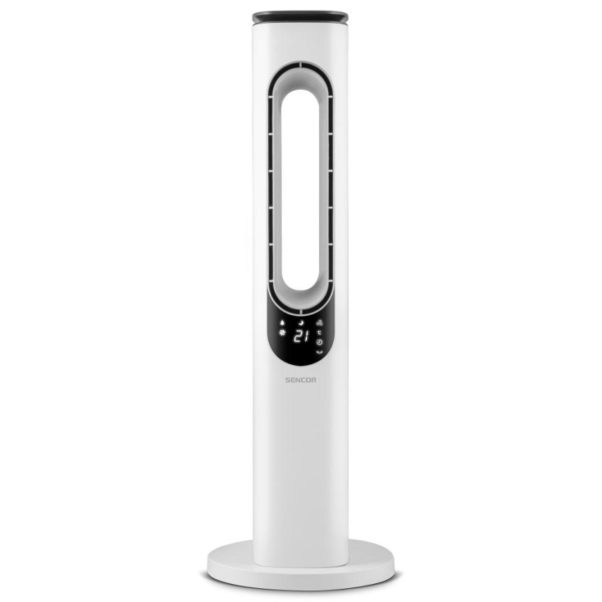 Sencor - Bladeless tower ανεμιστήρας 50W/230V λευκό + τηλεχειριστήριο