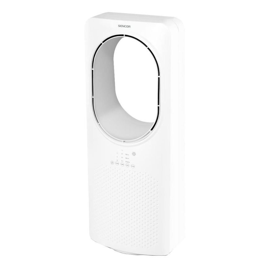 Sencor - Bladeless επιδαπέδιο ανεμιστήρας 50W/230V λευκό + τηλεχειριστήριο