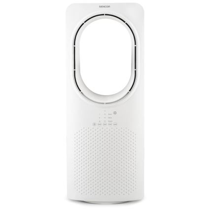 Sencor - Bladeless επιδαπέδιο ανεμιστήρας 50W/230V λευκό + τηλεχειριστήριο