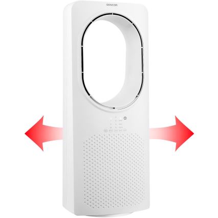 Sencor - Bladeless επιδαπέδιο ανεμιστήρας 50W/230V λευκό + τηλεχειριστήριο