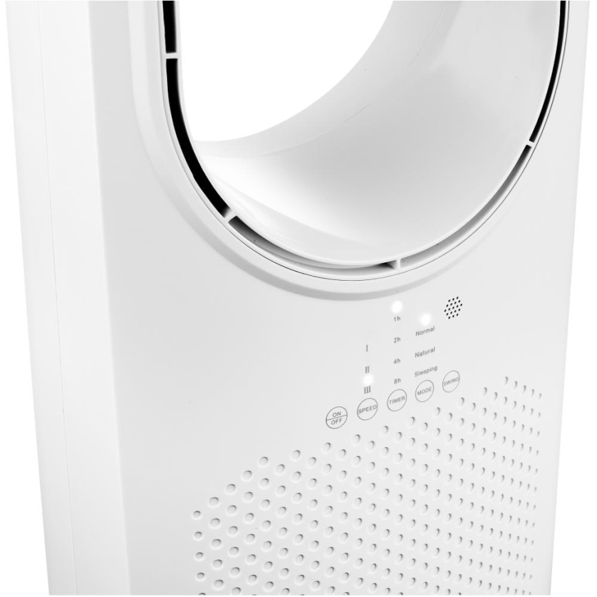 Sencor - Bladeless επιδαπέδιο ανεμιστήρας 50W/230V λευκό + τηλεχειριστήριο