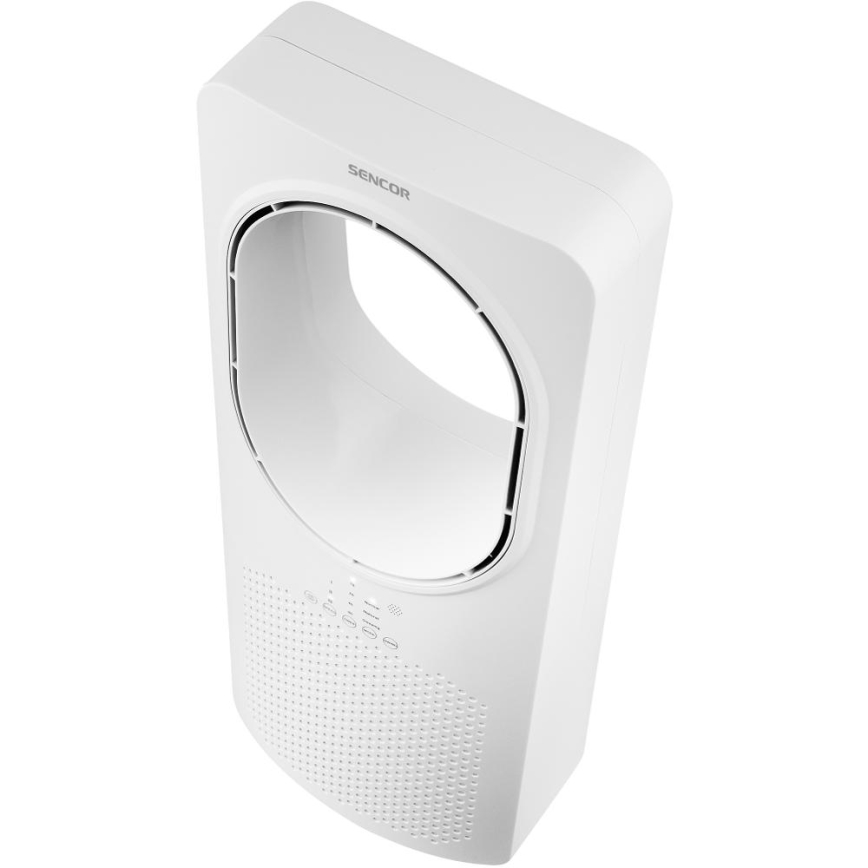 Sencor - Bladeless επιδαπέδιο ανεμιστήρας 50W/230V λευκό + τηλεχειριστήριο
