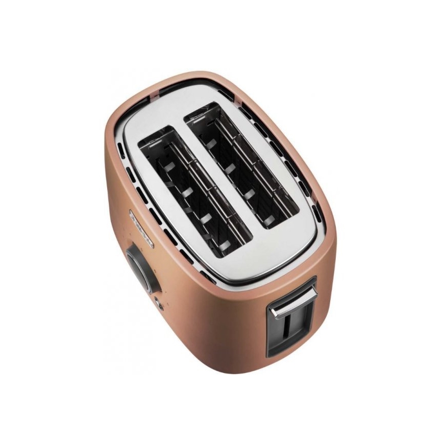 Sencor - Φρυγανιέρα δύο θέσεων με σχάρα επαναθέρμανσης 1000W/230V, χάλκινη