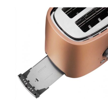 Sencor - Φρυγανιέρα δύο θέσεων με σχάρα επαναθέρμανσης 1000W/230V, χάλκινη