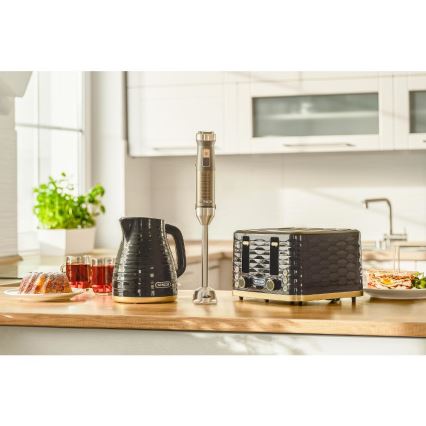 Sencor - Φρυγανιέρα με τέσσερις υποδοχές 1600W/230V μαύρη/μπεζ