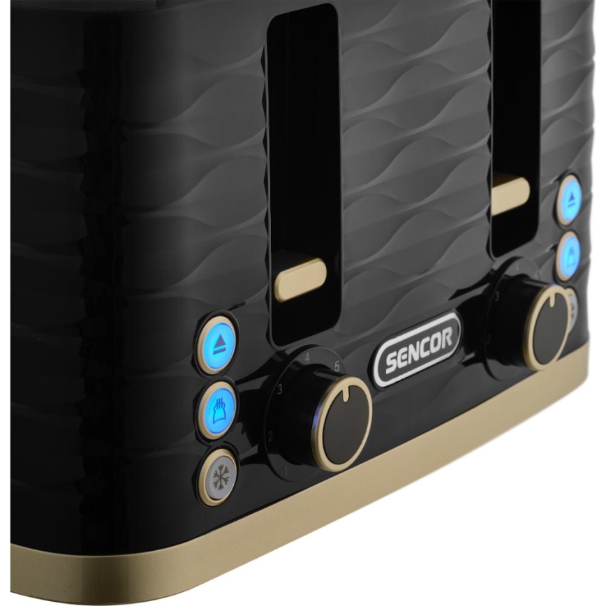 Sencor - Φρυγανιέρα με τέσσερις υποδοχές 1600W/230V μαύρη/μπεζ